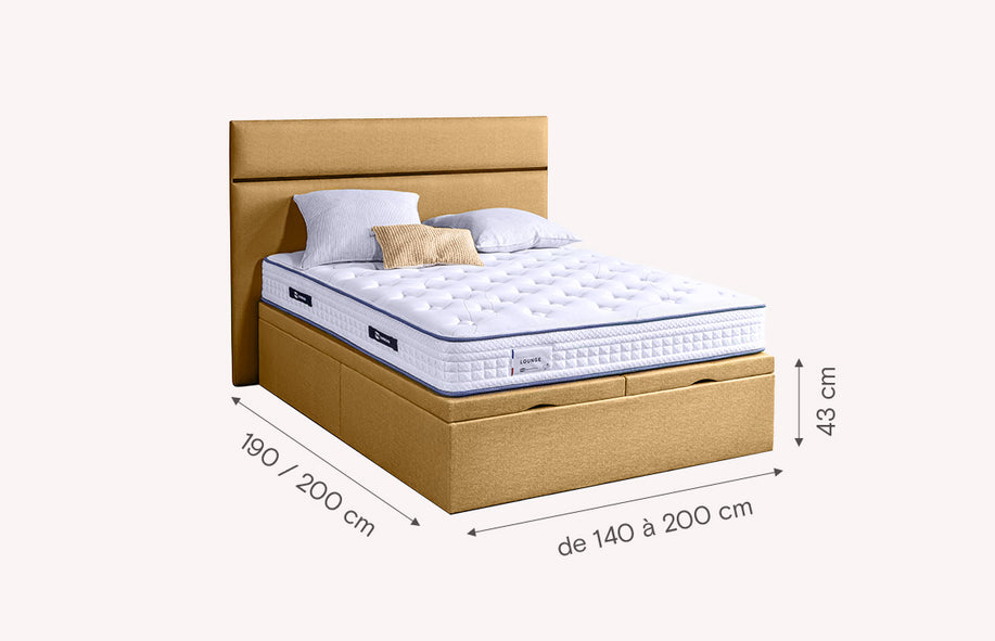 Lit coffre H30 100 tissus au choix-1