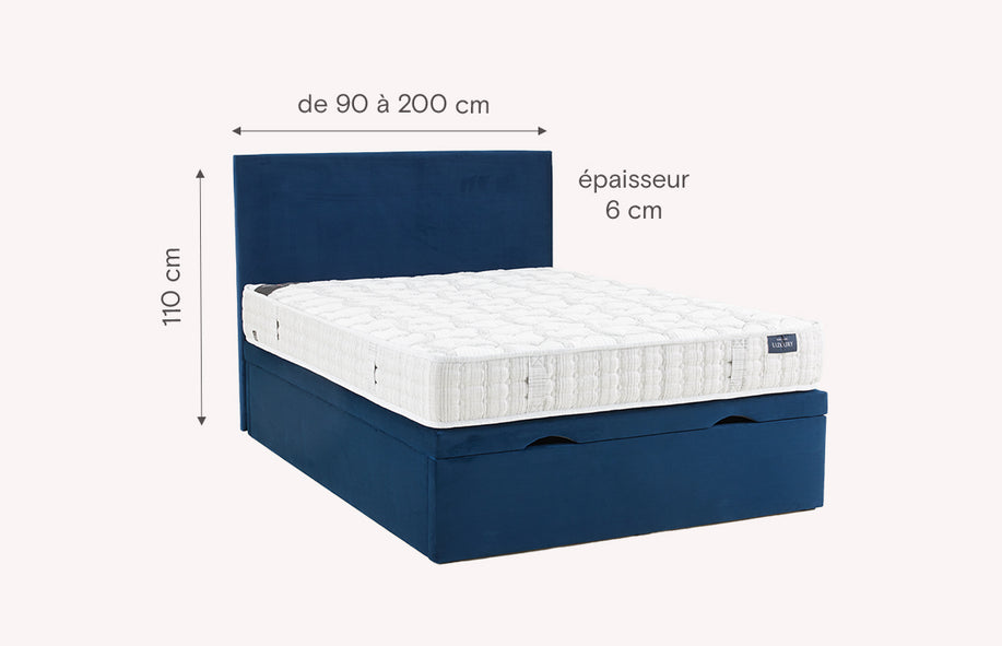 Pack lit coffre, matelas et tête de lit ESTEREL-1