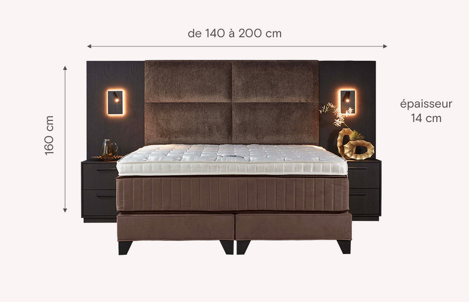Tête de lit MAESTRO WOOD 250 tissus au choix-1