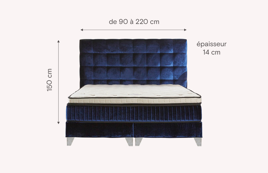 Tête de lit PANDORA GRANDE 250 tissus au choix-1