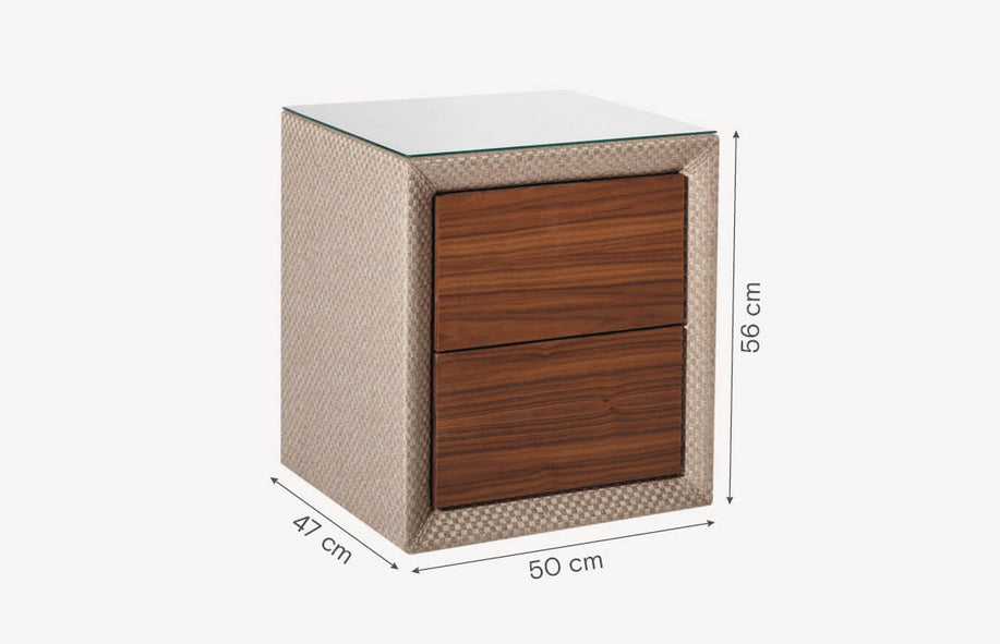 Table de chevet SISLEY WOOD 250 tissus au choix-1