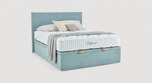 Lit coffre bleu : ce qui apaise vraiment dans une chambre bleue