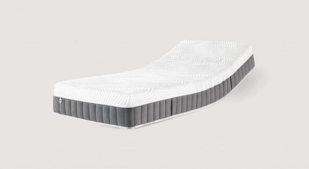 Matelas en mousse à mémoire de forme, modèle Latmemor24, avec surface texturée et côtés gris