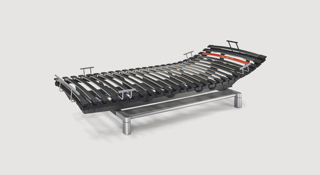 Sommier électrique à lattes noires avec réglage de position, modèle uni 22 4