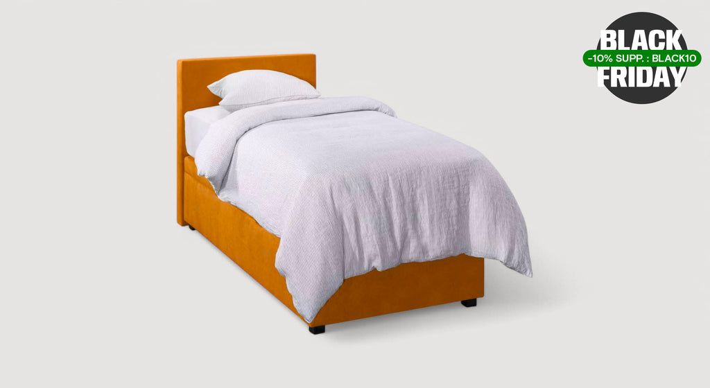 Lit coffre OUESSANT latéral Mine Mango