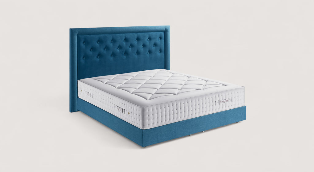 Matelas Treca Impérial Air Spring avec coutures matelassées et étiquette visible, design luxueux et élégant