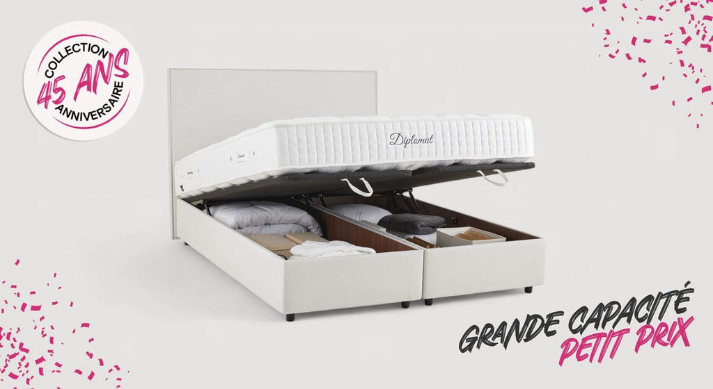 Lit coffre NINA Queens Beige