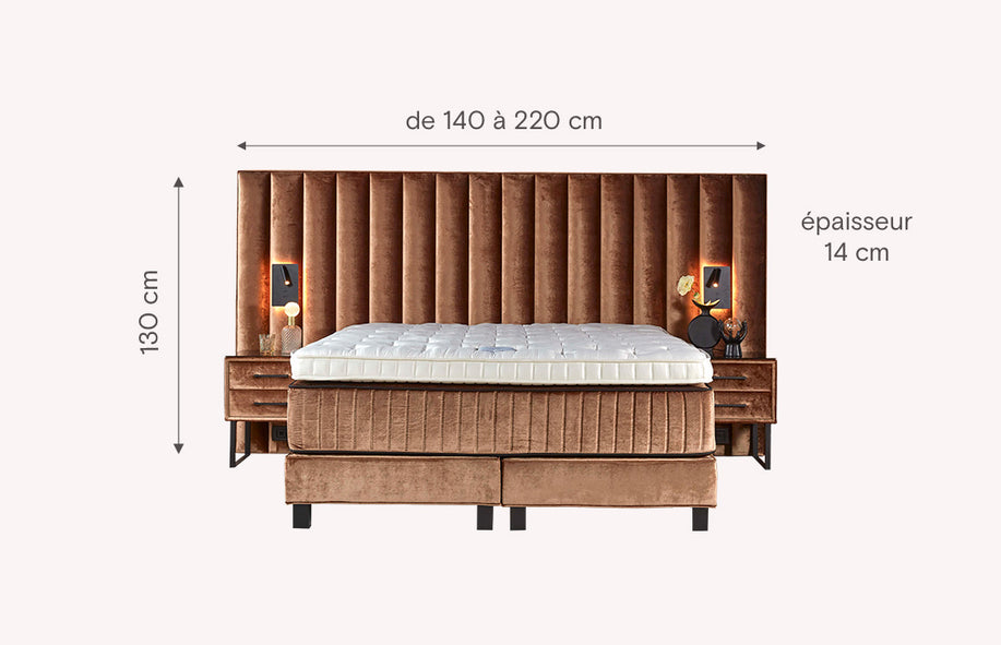 Tête de lit TUBE 250 tissus au choix-1